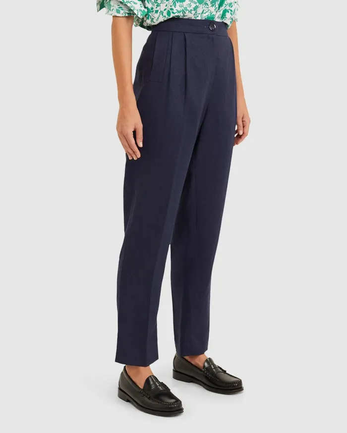 Sportscraft Freya Linen Pant Navy Women Pants