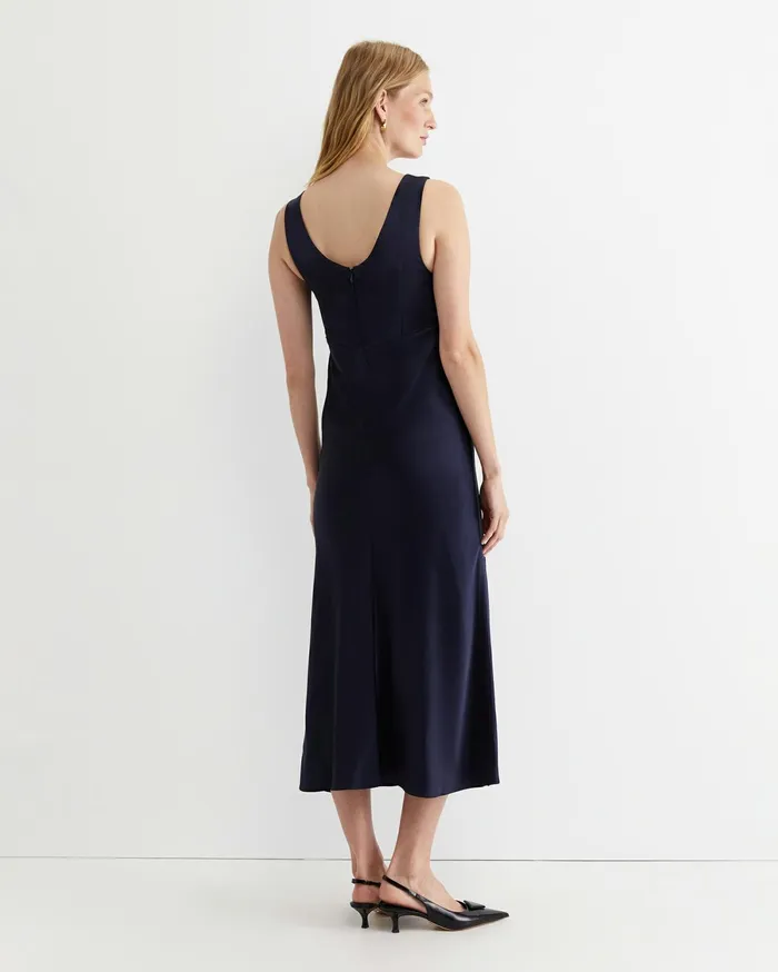 Sportscraft Harlow Sateen Slip Dress Navy Women Dresses