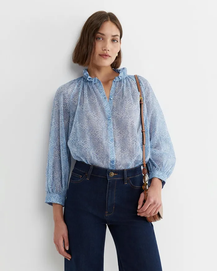 Sportscraft Jacqueline Long Sleeve Liberty Blouse Blue Multi Women Shirts