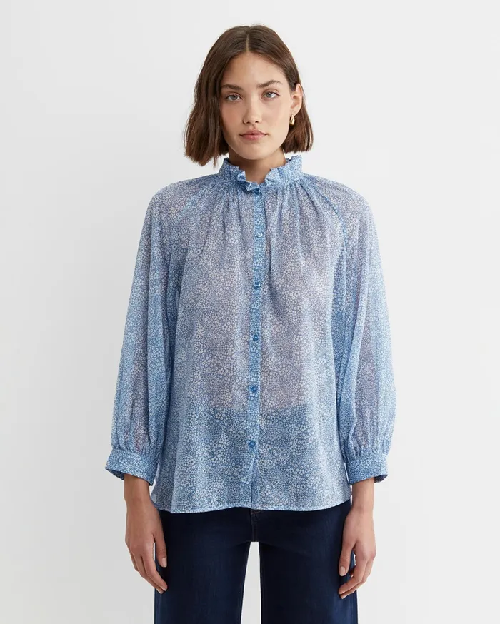 Sportscraft Jacqueline Long Sleeve Liberty Blouse Blue Multi Women Shirts