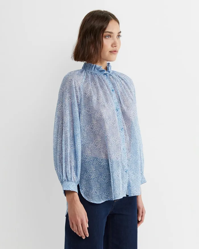 Sportscraft Jacqueline Long Sleeve Liberty Blouse Blue Multi Women Shirts