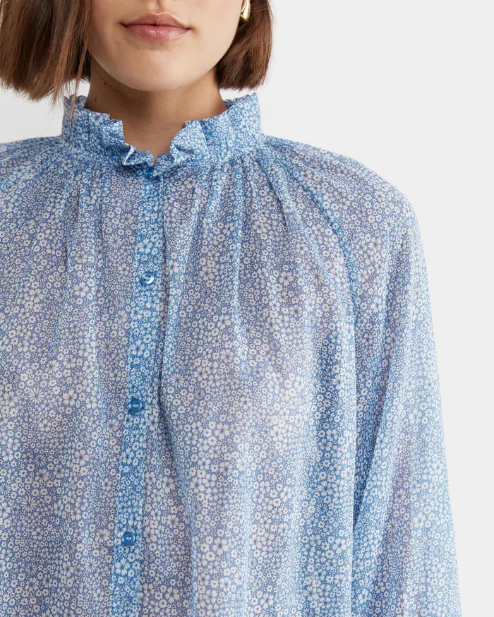 Sportscraft Jacqueline Long Sleeve Liberty Blouse Blue Multi Women Shirts