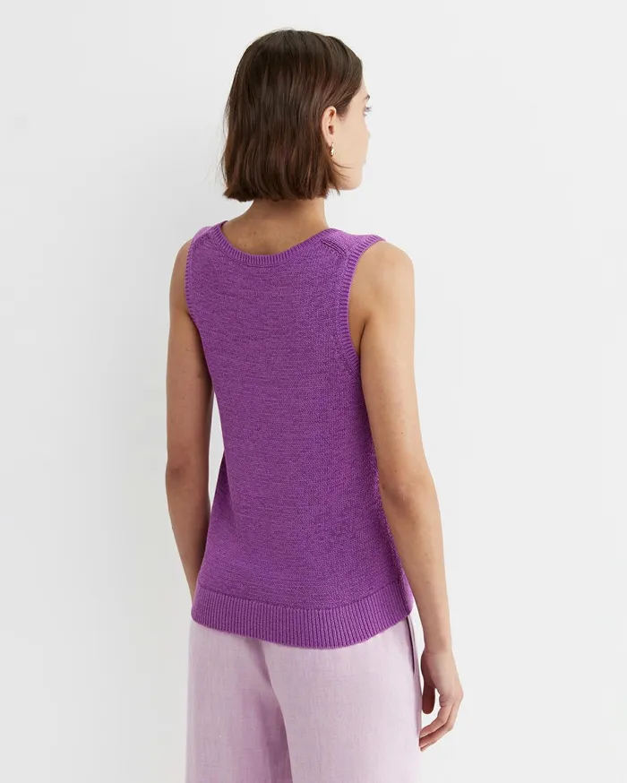 Sportscraft Josie Tape Yarn Singlet Hydrangea Women Knits and Cardigans