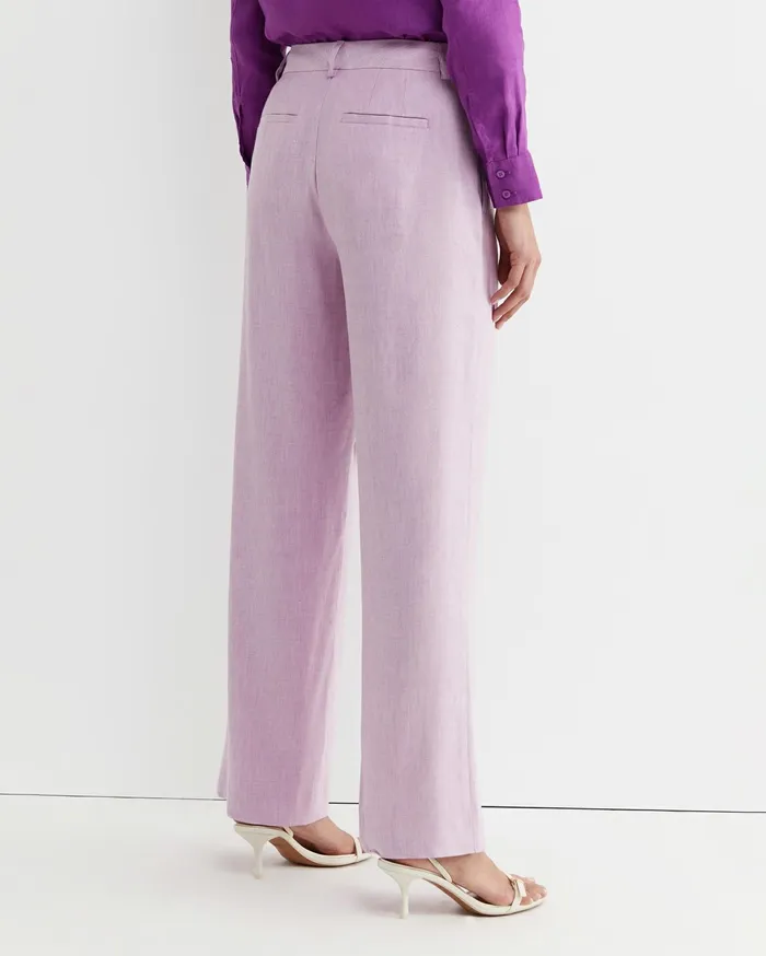 Sportscraft Lena Wide Leg Linen Pant Orchid Women Pants
