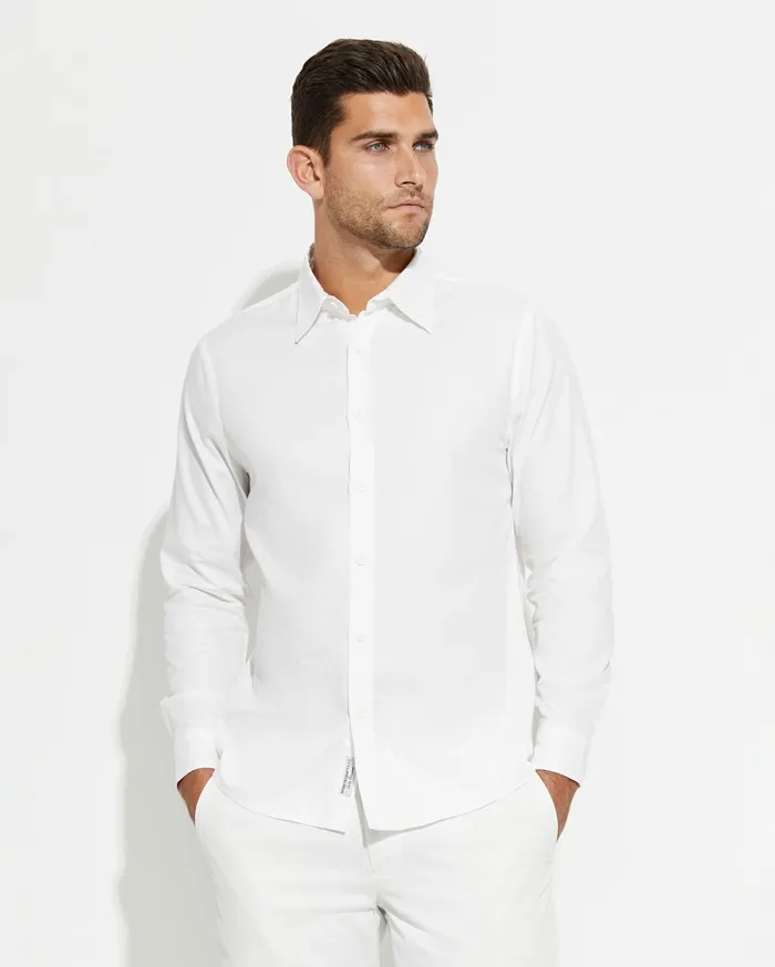 Sportscraft Long Sleeve Archie Shirt White Men Shirts
