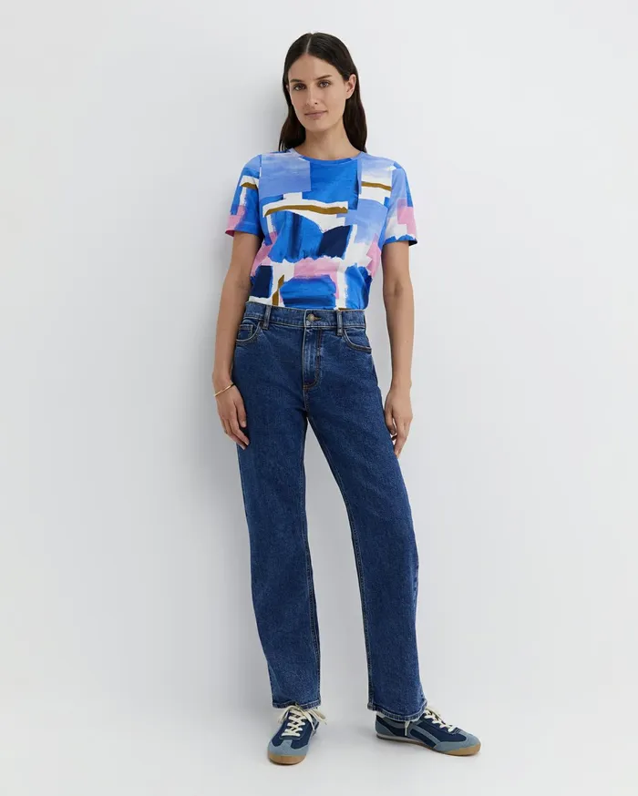 Sportscraft Martine Mercerised Tee Blue Multi Women Tops and Tees