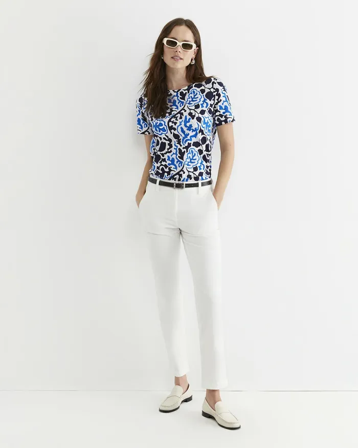 Sportscraft Nur Short Sleeve Mercerised Tee Blue Multi Women Tops and Tees