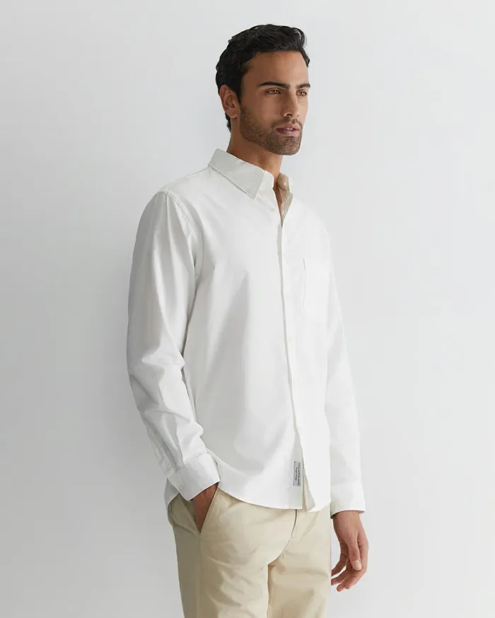 Sportscraft Oxford Long Sleeve Shirt White Men Shirts