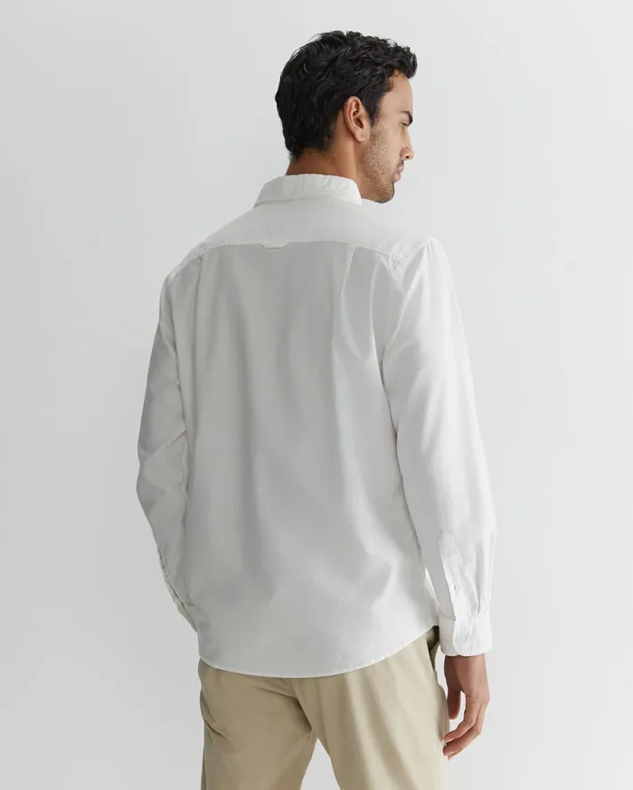 Sportscraft Oxford Long Sleeve Shirt White Men Shirts