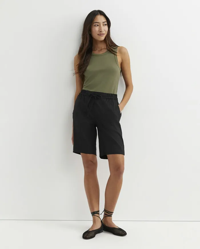 Sportscraft Rosa Bead Trim Linen Short Black Women Shorts
