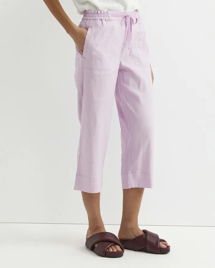 Sportscraft Rosa Crop Linen Pant Orchid Women Pants