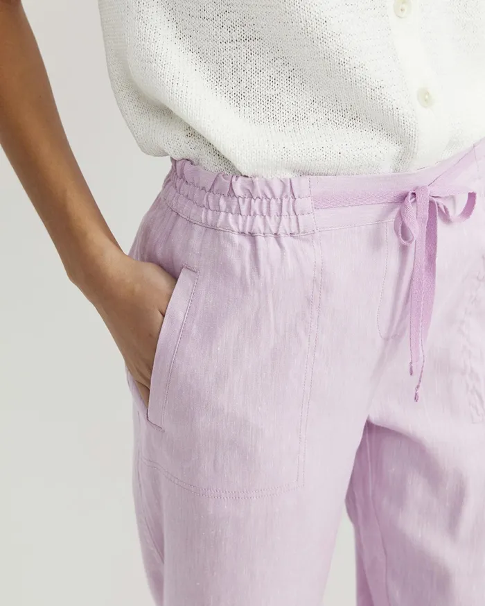 Sportscraft Rosa Crop Linen Pant Orchid Women Pants