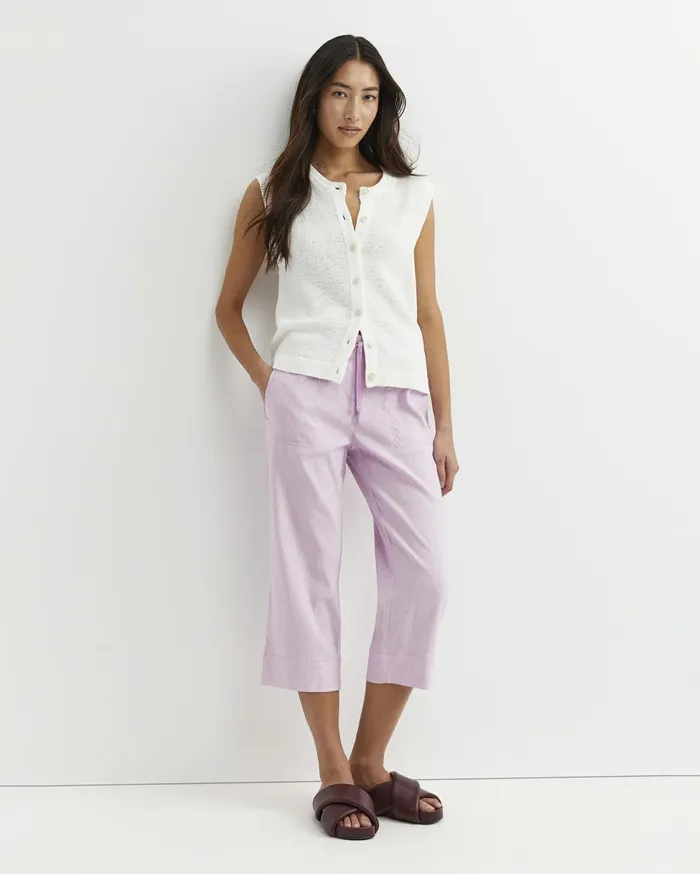 Sportscraft Rosa Crop Linen Pant Orchid Women Pants