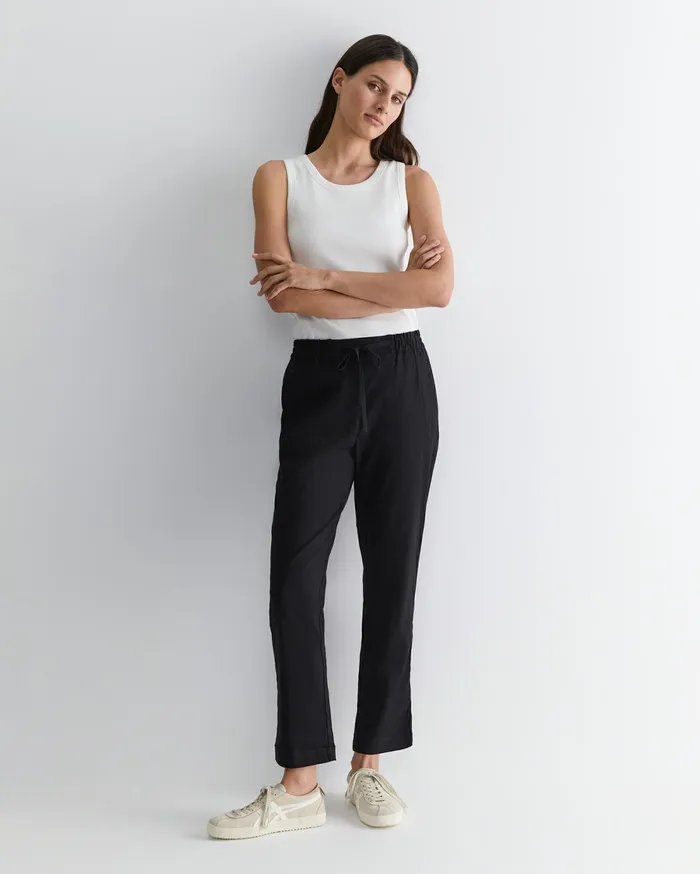 Sportscraft Rosa Linen Pant Black Women Pants