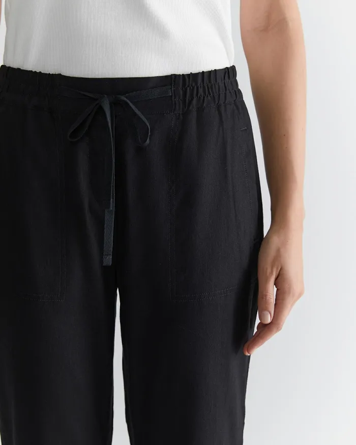 Sportscraft Rosa Linen Pant Black Women Pants