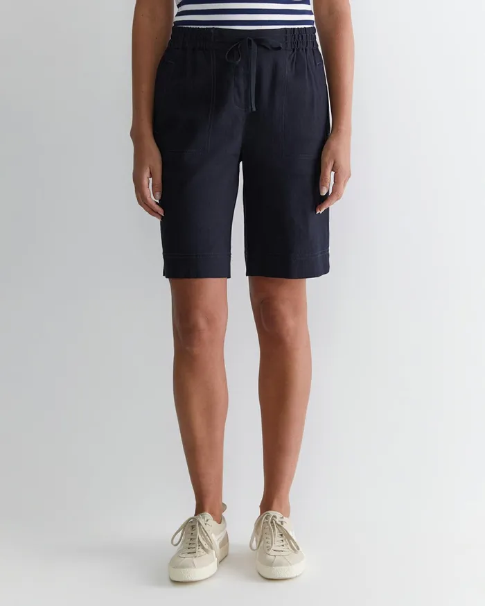 Sportscraft Rosa Linen Short Classic Navy Women Shorts