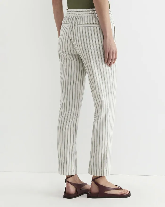 Sportscraft Rosa Stripe Linen Pant Whitekhaki Women Pants