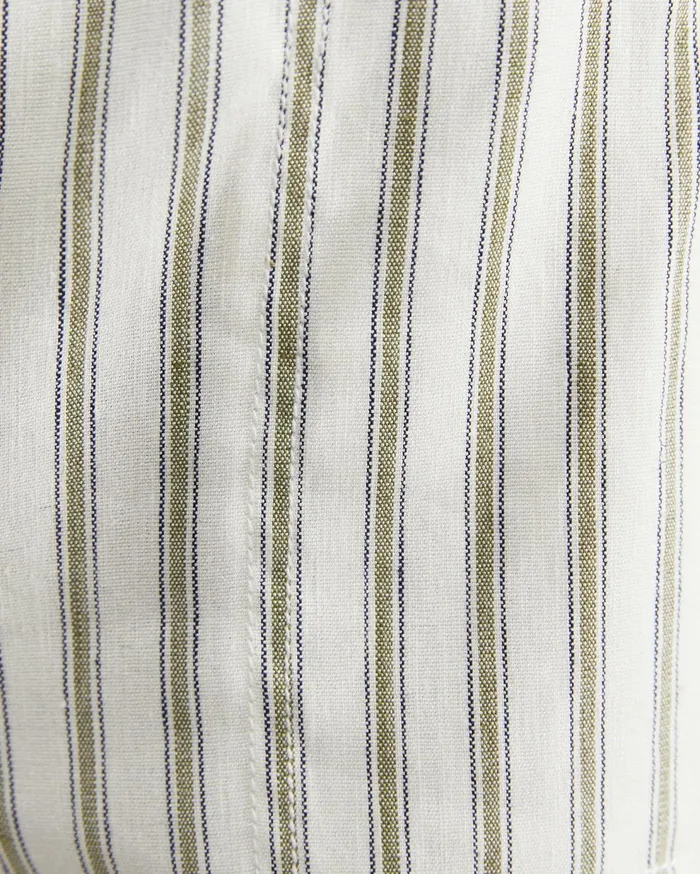Sportscraft Rosa Stripe Linen Short Whitekhaki Women Shorts