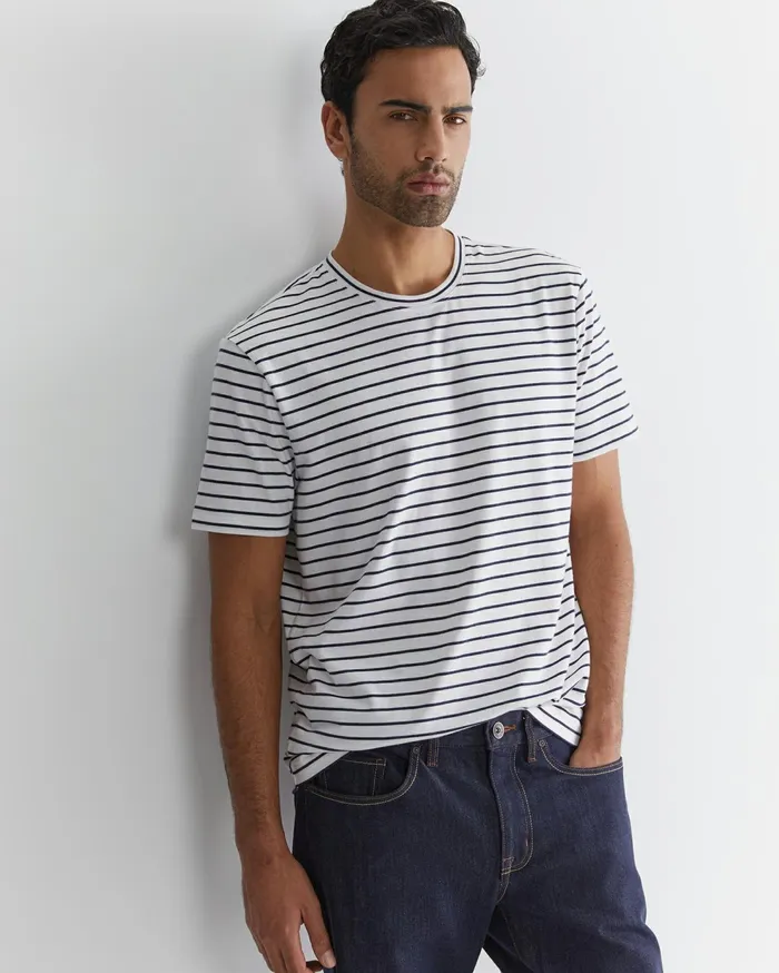 Sportscraft Supersoft Tee Whitenavy Men TShirts and Polos