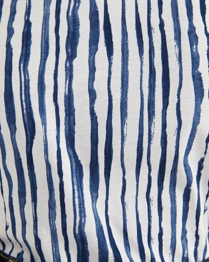Sportscraft Tina Stripe Mercerised Tee Navywhite Women Tops and Tees