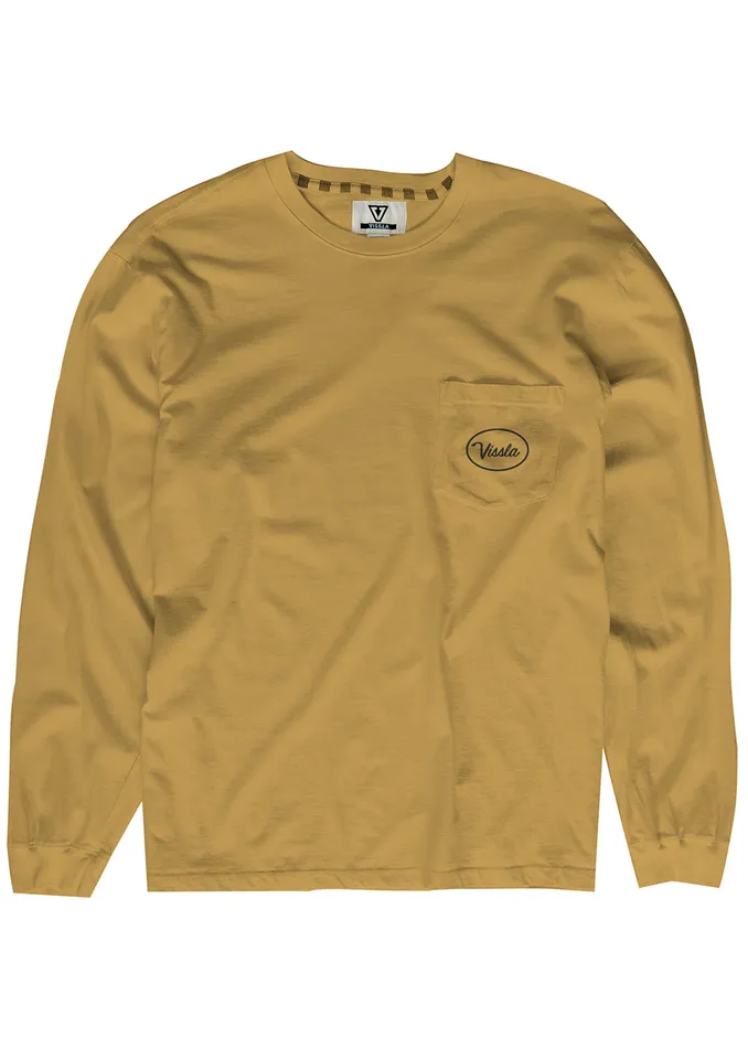 Station Ls Pkt Tee Gold Coral Men Long Sleeve Tees Vissla Station Ls Pkt Tee Gold Coral Men Long Sleeve Tees Vissla