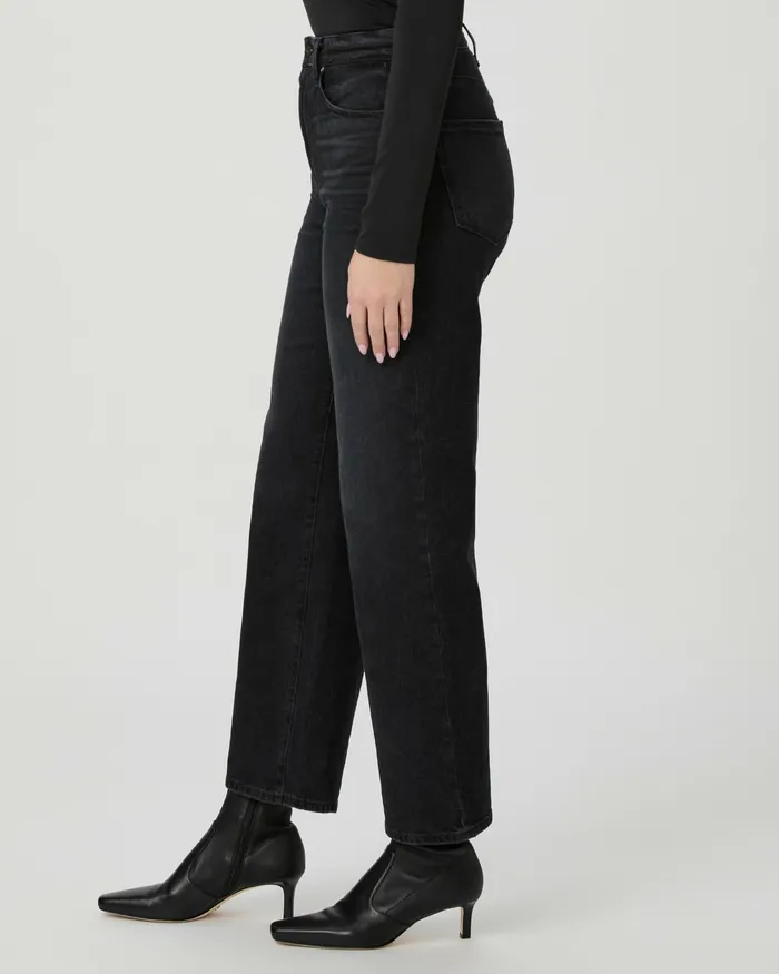 Straight PAIGE Women Flaunt Denim Heartthrob Straight Jean 8211 Solar Black