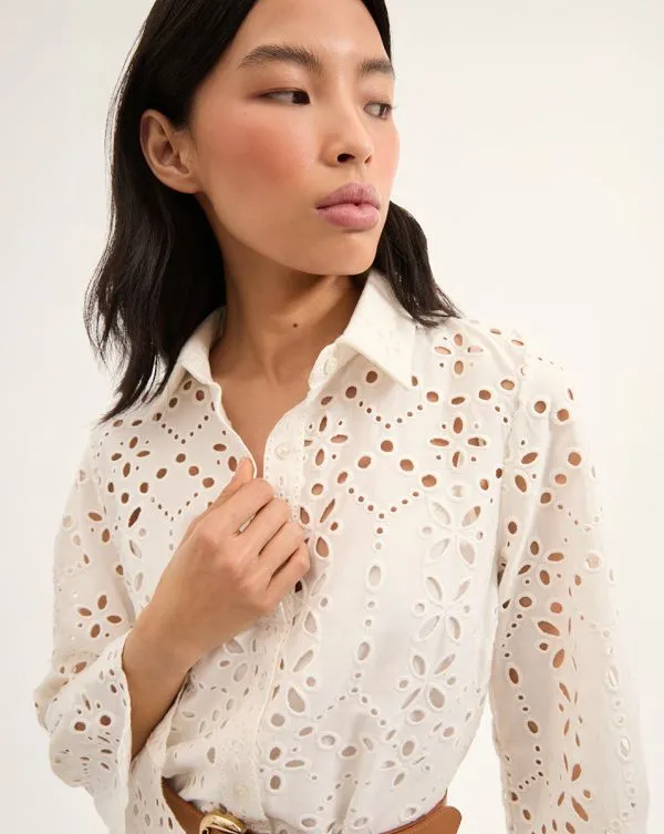 Sumatra Cotton Eyelet Dress Offwhite Women Veronica Beard Dresses Sumatra Cotton Eyelet Dress Offwhite Women Veronica Beard Dresses