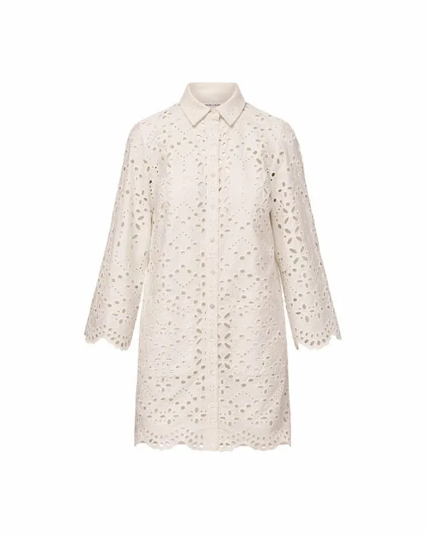 Sumatra Cotton Eyelet Dress Offwhite Women Veronica Beard Dresses Sumatra Cotton Eyelet Dress Offwhite Women Veronica Beard Dresses