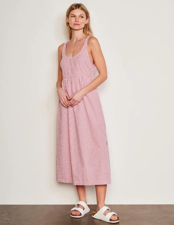 Sundry Clothing Dresses Women Women039s Beachside Check Midi Tie Back Dress In Optic White Optic White Sundry Clothing Dresses Women Women039s Beachside Check Midi Tie Back Dress In Optic White Optic White