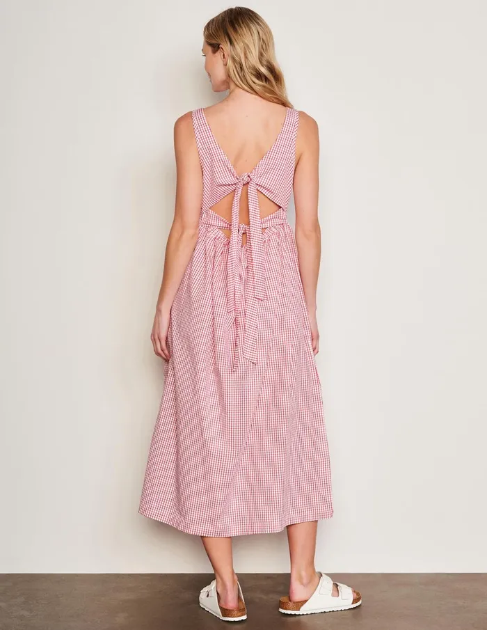 Sundry Clothing Dresses Women Women039s Beachside Check Midi Tie Back Dress In Optic White Optic White Sundry Clothing Dresses Women Women039s Beachside Check Midi Tie Back Dress In Optic White Optic White