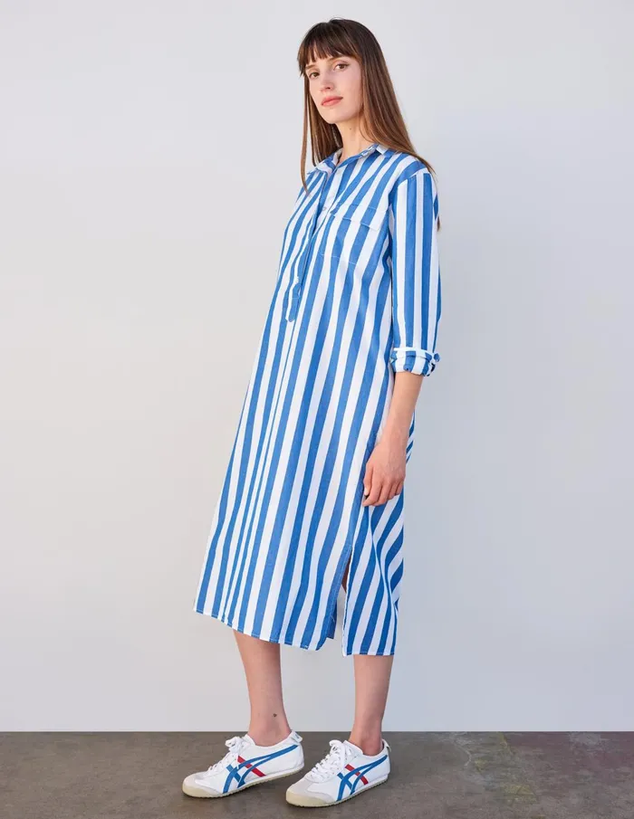 Sundry Clothing Dresses Women Women039s Candy Striped Long Sleeve Shirt Dress In Azure Azure Sundry Clothing Dresses Women Women039s Candy Striped Long Sleeve Shirt Dress In Azure Azure