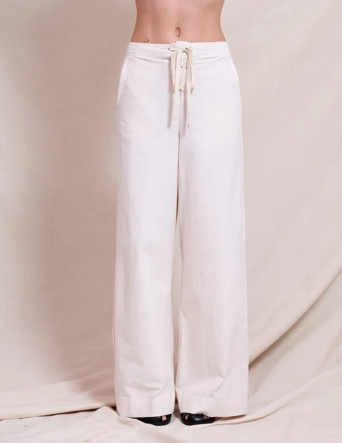 Sundry Clothing Pants Women Women039s Lace Up Wide Leg Pant In Oyster Oyster Sundry Clothing Pants Women Women039s Lace Up Wide Leg Pant In Oyster Oyster