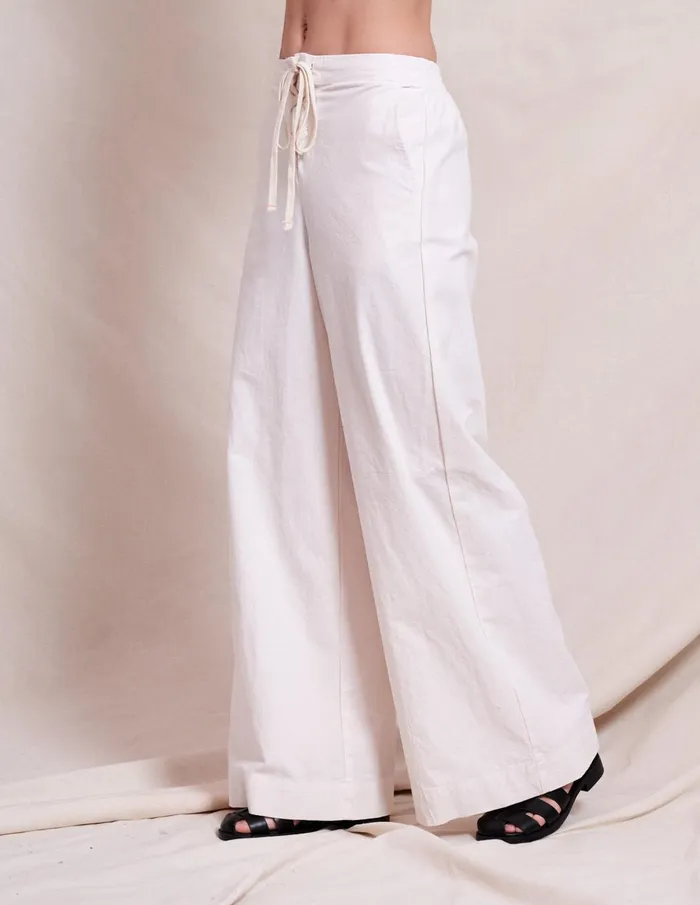 Sundry Clothing Pants Women Women039s Lace Up Wide Leg Pant In Oyster Oyster Sundry Clothing Pants Women Women039s Lace Up Wide Leg Pant In Oyster Oyster