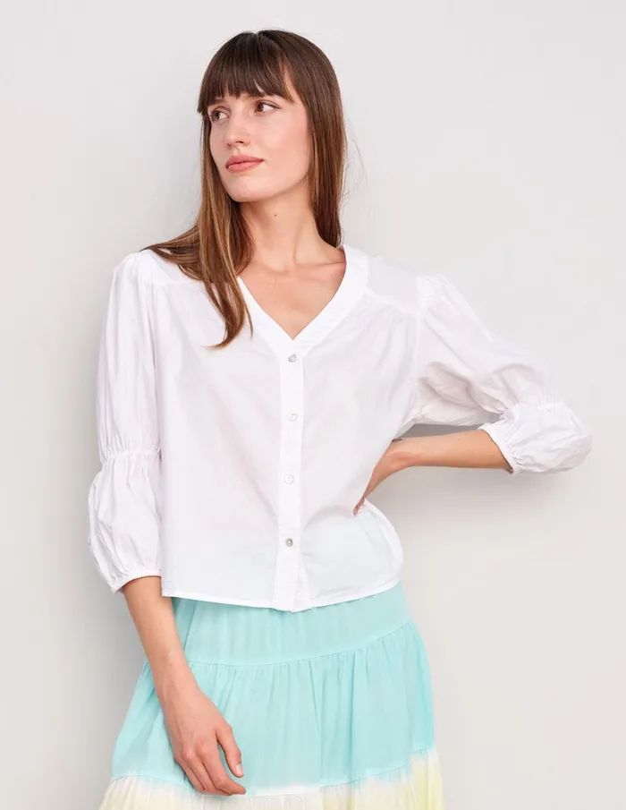 Sundry Clothing Shirting Women Women039s Bubble Sleeve Blouse In Cream Cream