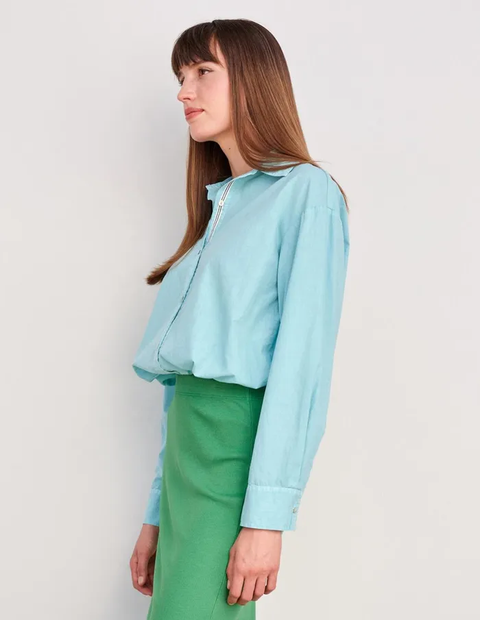 Sundry Clothing Shirting Women Women039s Cinched Waist Button Down In Pigment Aruba Blue Pigment Aruba Blue Sundry Clothing Shirting Women Women039s Cinched Waist Button Down In Pigment Aruba Blue Pigment Aruba Blue
