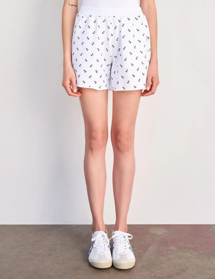 Sundry Clothing Shorts Women Women039s Anchor Print Shorts In White White