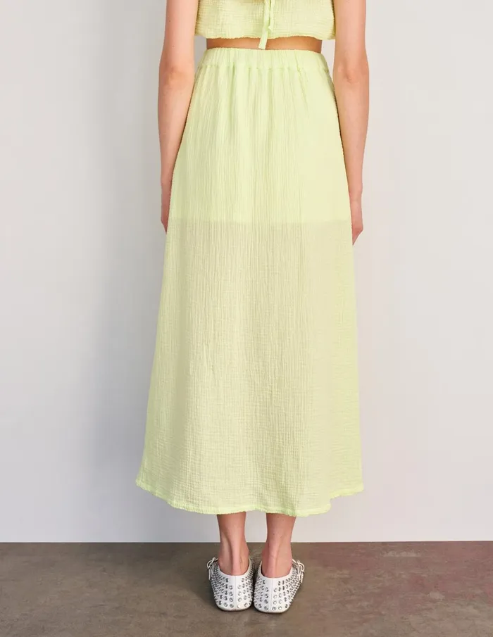 Sundry Clothing Skirts Women Women039s Long Skirt With Slit In Lime Lime