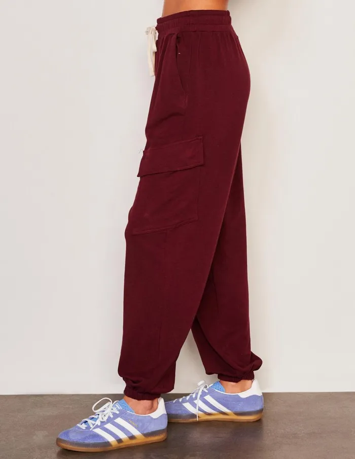 Sundry Clothing Sweatpants Women Women039s Lounge Cargo In Bordeaux Bordeaux Sundry Clothing Sweatpants Women Women039s Lounge Cargo In Bordeaux Bordeaux