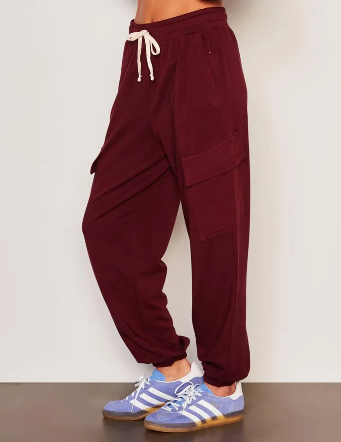 Sundry Clothing Sweatpants Women Women039s Lounge Cargo In Bordeaux Bordeaux Sundry Clothing Sweatpants Women Women039s Lounge Cargo In Bordeaux Bordeaux