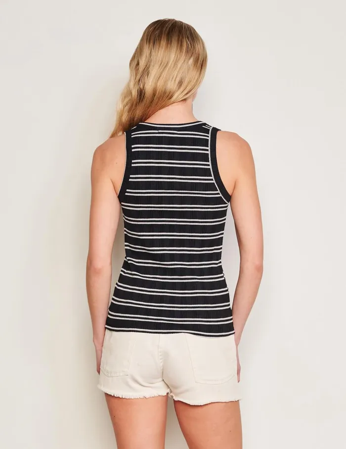 Sundry Clothing Tanks Women Women039s Variegated Rib Stripe High Crew Tank In Deep Navy Deep Navy Sundry Clothing Tanks Women Women039s Variegated Rib Stripe High Crew Tank In Deep Navy Deep Navy