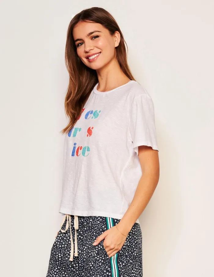 Sundry Clothing Tees Women Women039s C039est Crew Neck Tee In Optic White Optic White Sundry Clothing Tees Women Women039s C039est Crew Neck Tee In Optic White Optic White