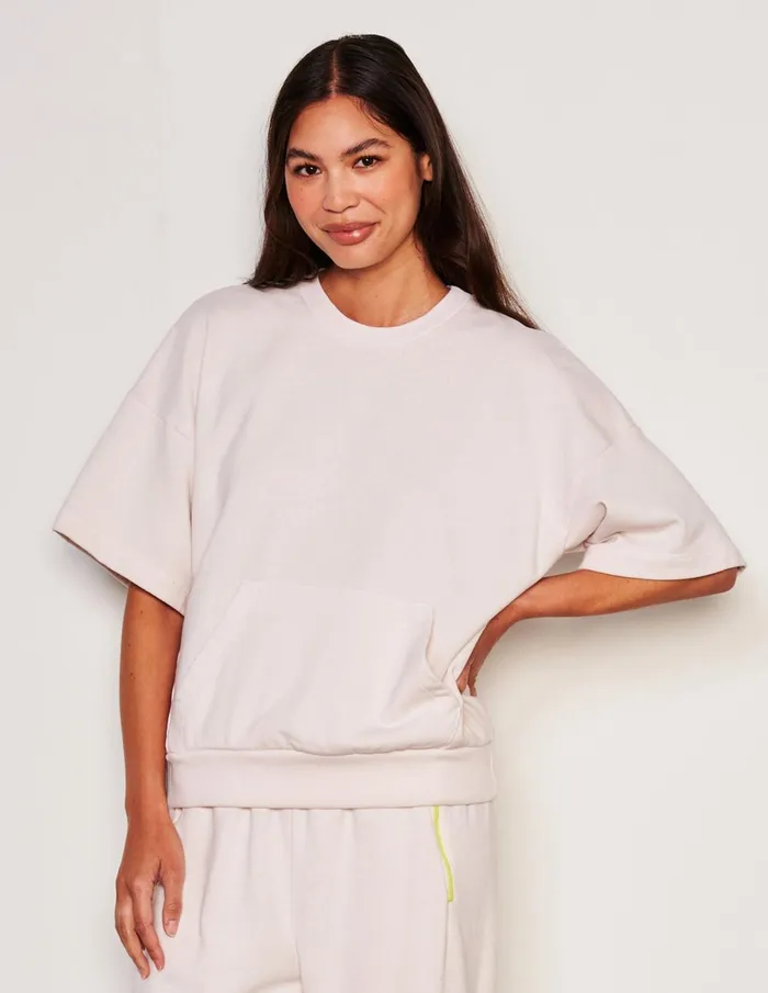 Sundry Clothing Tees Women Women039s Kanga Pocket Popover In Oyster Oyster