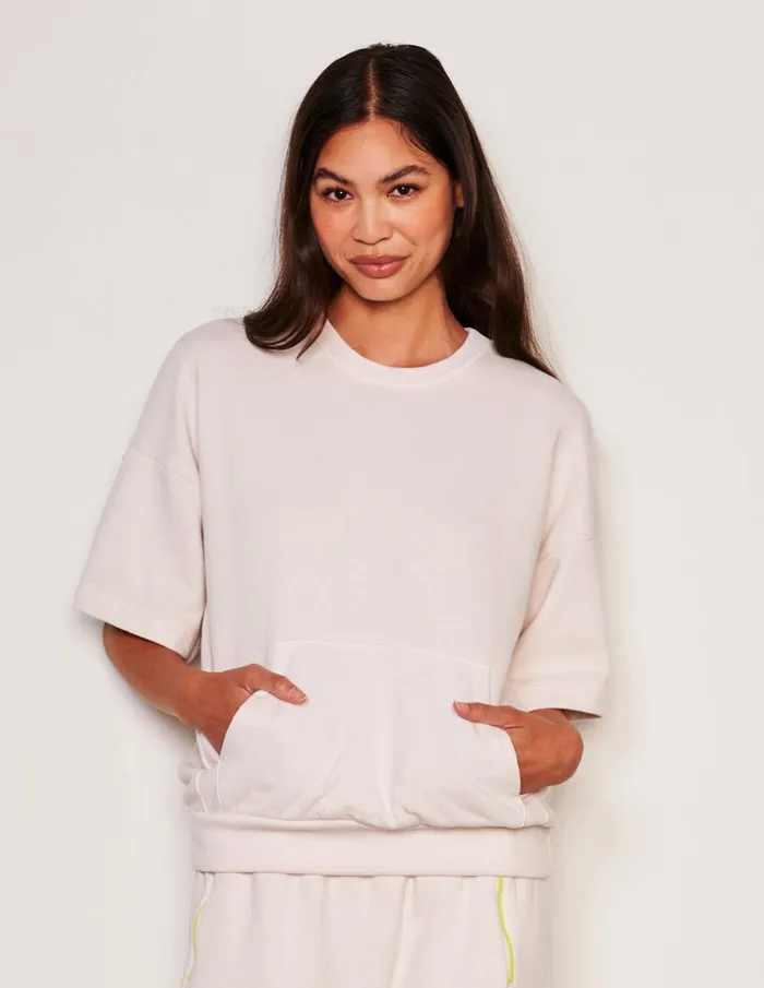 Sundry Clothing Tees Women Women039s Kanga Pocket Popover In Oyster Oyster Sundry Clothing Tees Women Women039s Kanga Pocket Popover In Oyster Oyster