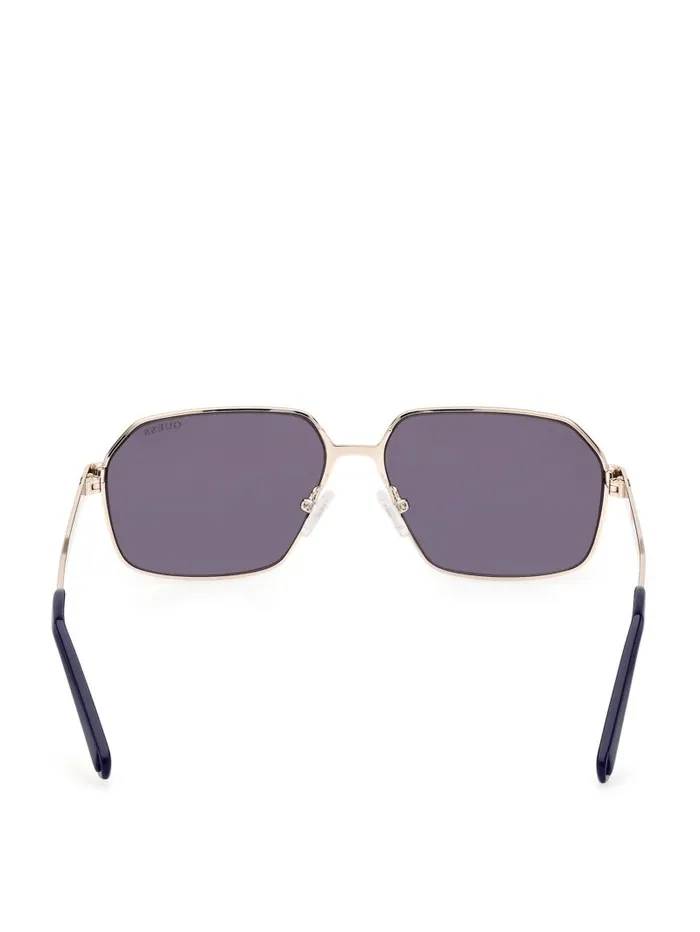 Sunglasses GUESS WomenMen Otto Navigator Metal Sunglasses 32v Gold Sunglasses GUESS WomenMen Otto Navigator Metal Sunglasses 32v Gold