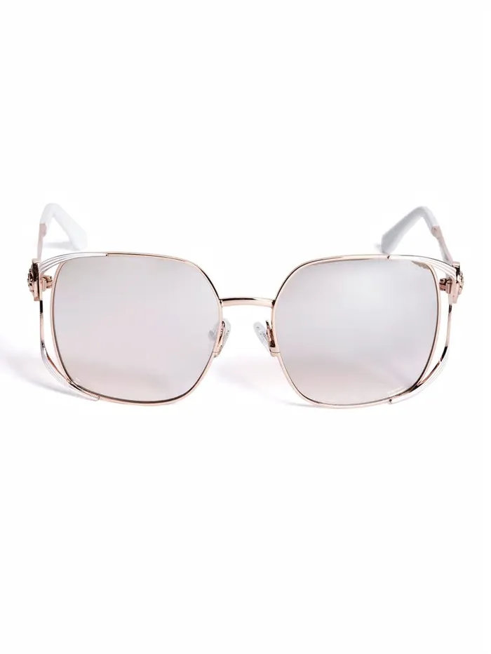 Sunglasses GUESS Women Vera Square Metal Sunglasses Blush