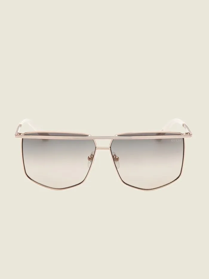 Sunglasses Metal Brow Bar Geometric Sunglasses Black 8211 GUESS Women