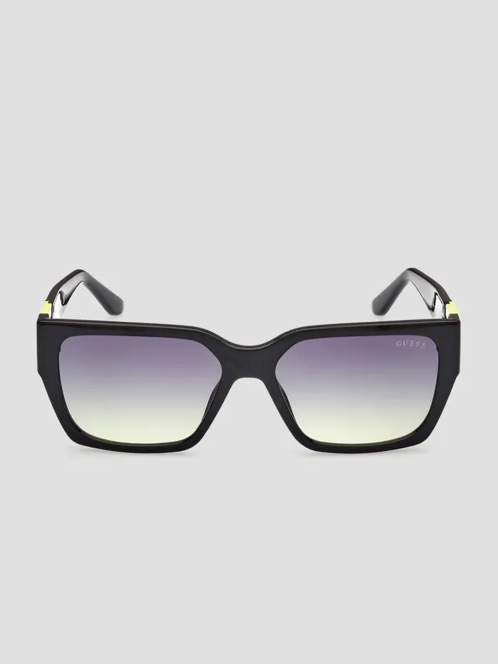 Sunglasses Square Sunglasses and Fabric Chain Set Black 8211 GUESS Women