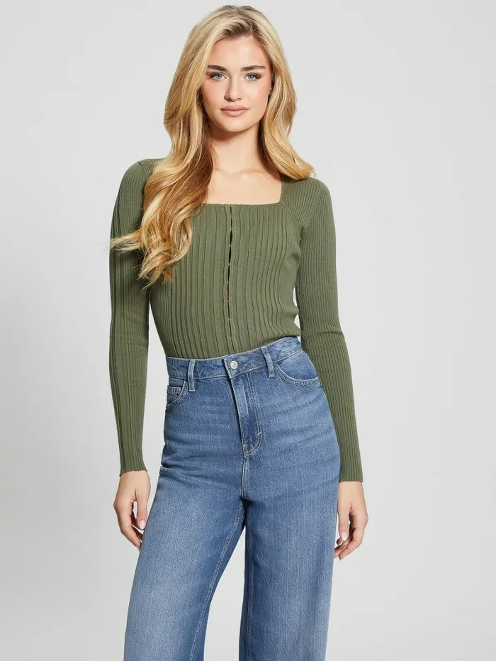 Sweaters and Knits Eco Allie Cardigan Lichen Leaf Green Multi 8211 GUESS Women Sweaters and Knits Eco Allie Cardigan Lichen Leaf Green Multi 8211 GUESS Women