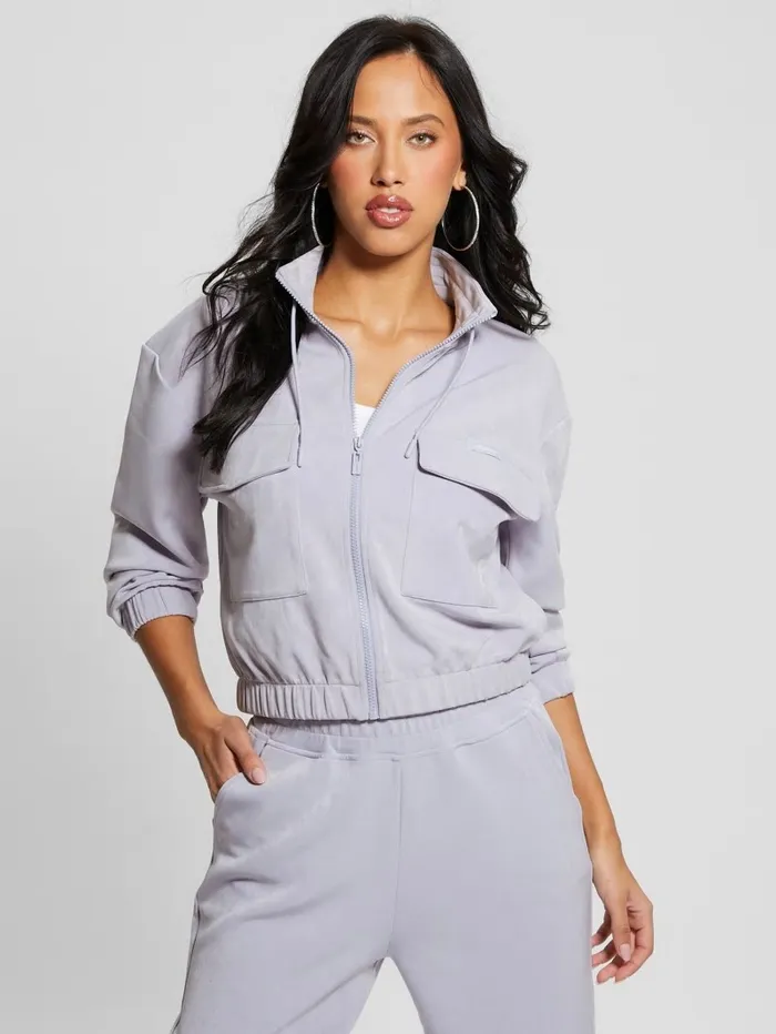 Sweaters and Knits GUESS Women Euphemia Cargo ZipUp Sweater Glacier Sea Blue Sweaters and Knits GUESS Women Euphemia Cargo ZipUp Sweater Glacier Sea Blue