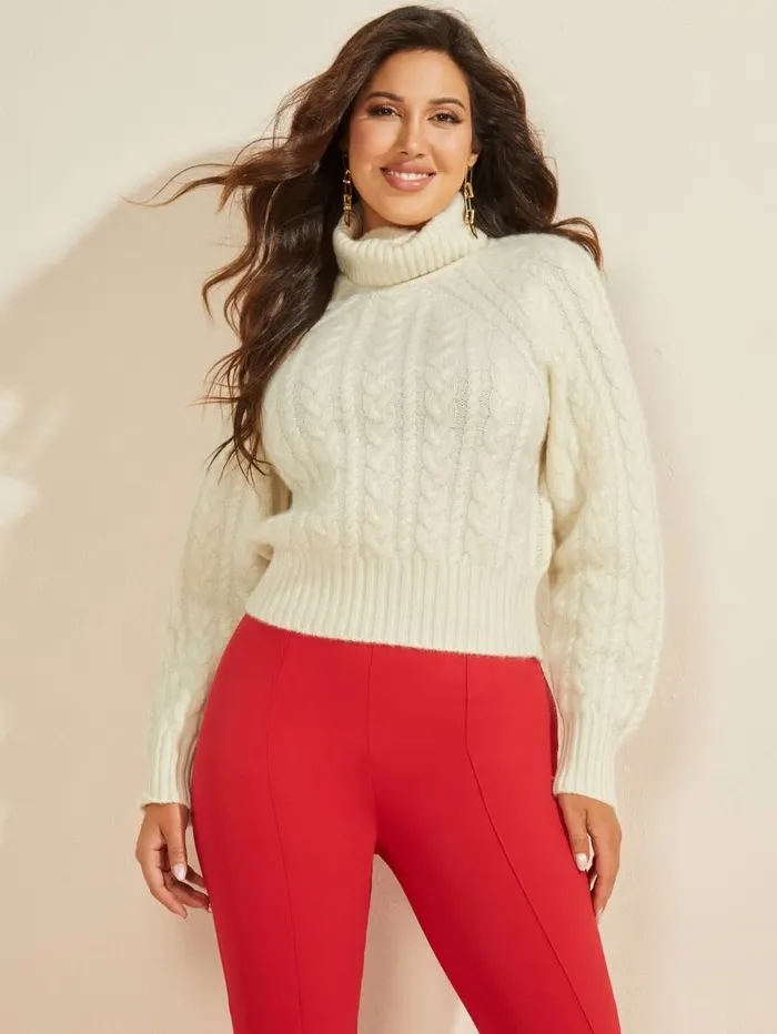 Sweaters and Knits Lala Comfort Cashmere Sweater Warm White GUESS Women